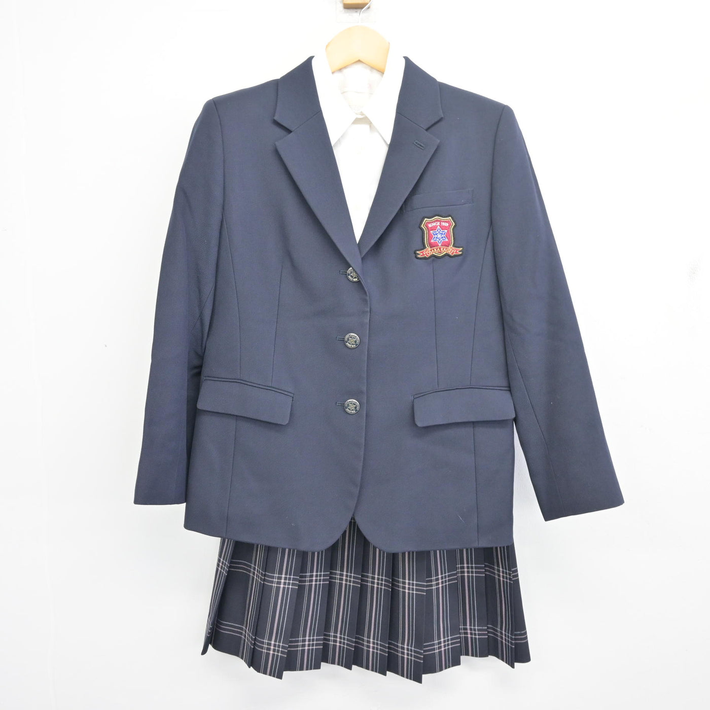 【中古】大阪府 大阪偕星学園高等学校 女子制服 3点 (ブレザー・シャツ・スカート) sf097883