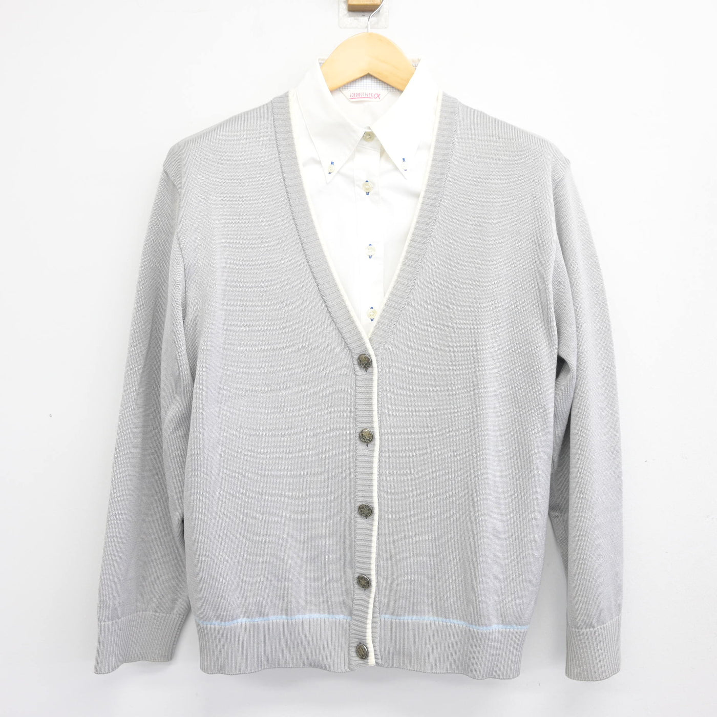 【中古】大阪府 大阪偕星学園高等学校 女子制服 2点 (ニット・シャツ) sf097886