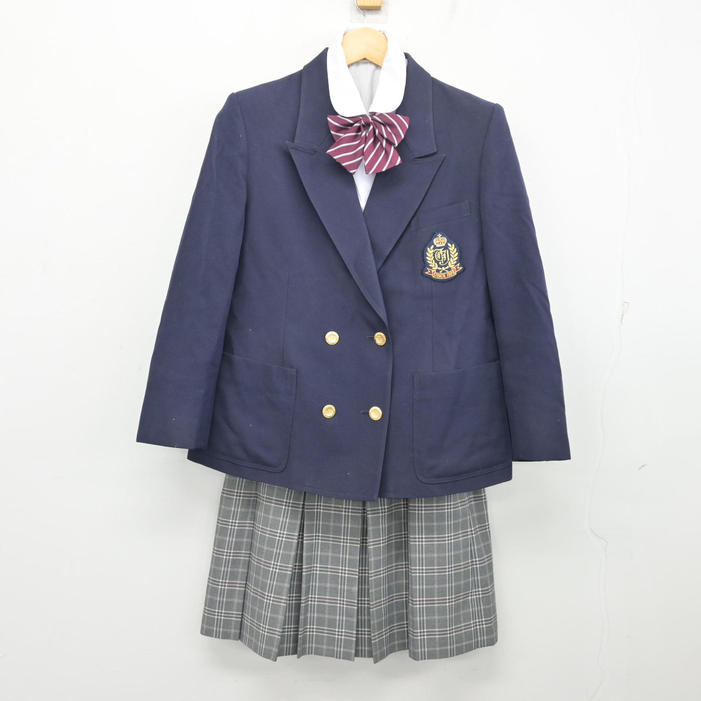 【中古】東京都 立川女子高等学校 女子制服 4点 (ブレザー・シャツ・スカート) sf097889