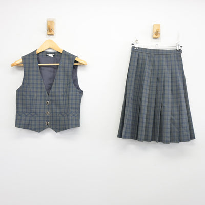 【中古】東京都 小平第三中学校 女子制服 2点 (ベスト・スカート) sf097892