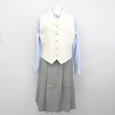 【中古】神奈川県 聖セシリア女子高等学校 女子制服 5点 (ブレザー・ベスト・シャツ・スカート) sf097894