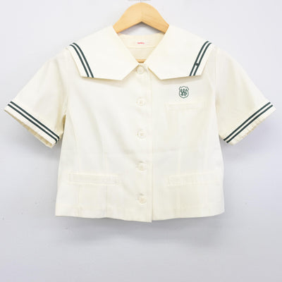 【中古】福岡県 西南学院中学校 女子制服 2点 (セーラー服・スカート) sf097901