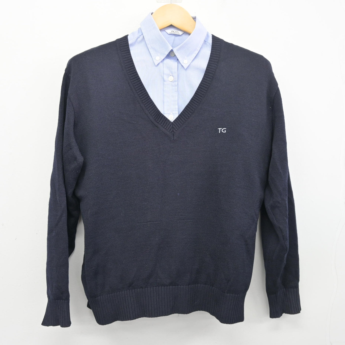 【中古】神奈川県 橘学苑高等学校 女子制服 3点 (ニット・シャツ) sf097903