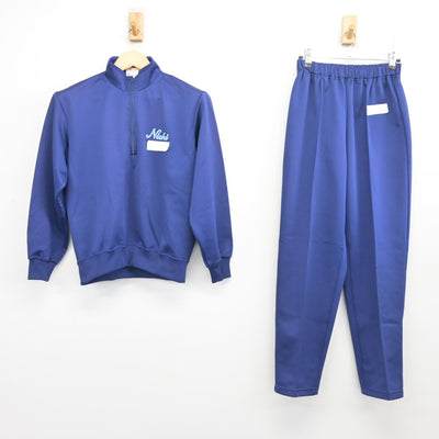 【中古】埼玉県 越谷西高等学校 女子制服 2点 (ジャージ 上・ジャージ 下) sf097910