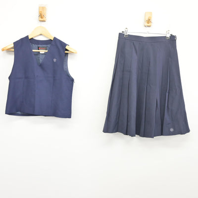【中古】島根県 出雲商業高等学校 女子制服 2点 (ベスト・スカート) sf097915