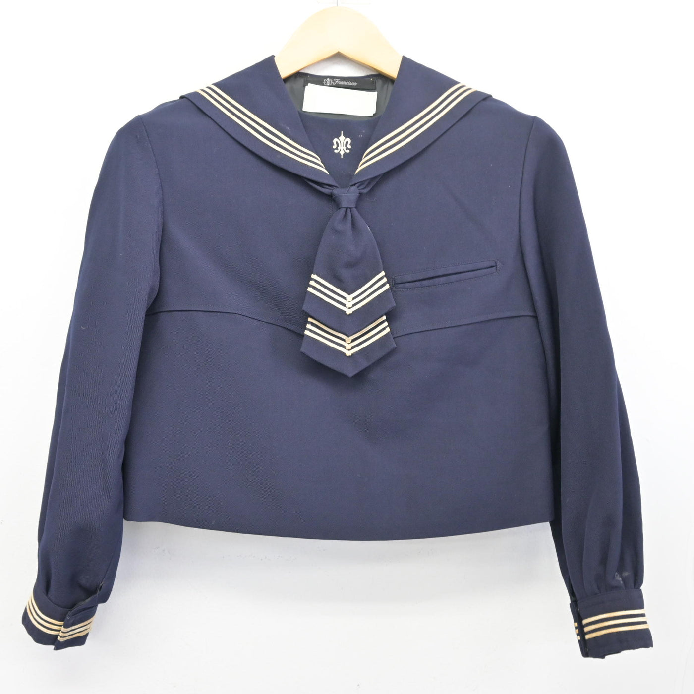【中古】神奈川県 湘南白百合学園高等学校 女子制服 2点 (セーラー服・スカート) sf097922