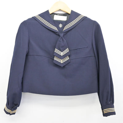 【中古】神奈川県 湘南白百合学園高等学校 女子制服 2点 (セーラー服・スカート) sf097922