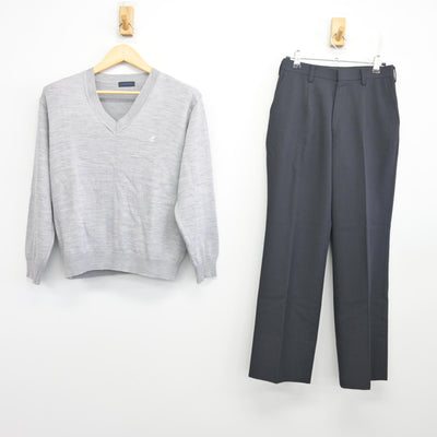 【中古】大阪府 大阪ビジネスフロンティア高等学校 女子制服 2点 (ニット・ズボン) sf097925