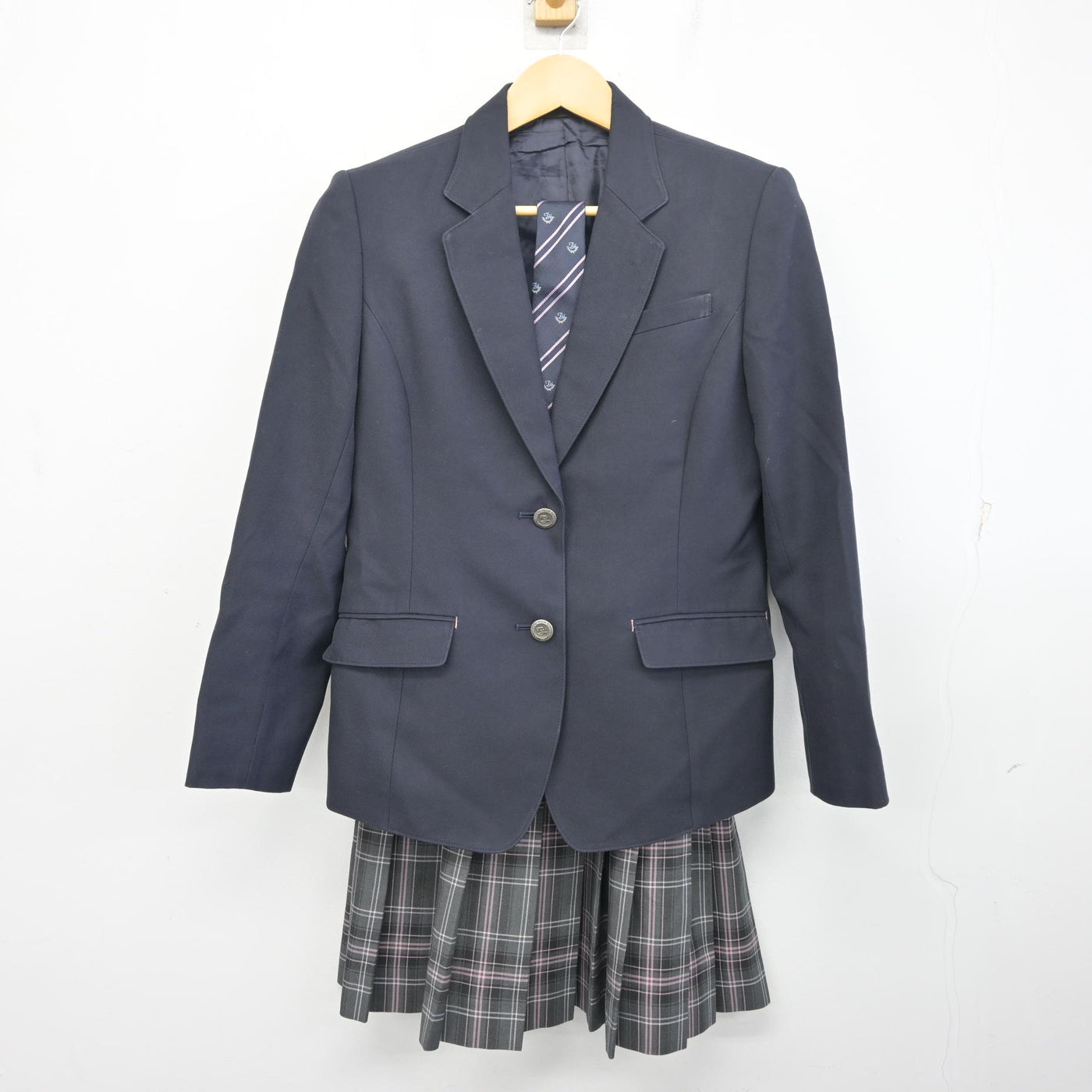 【中古】東京都 富士森高等学校 女子制服 3点 (ブレザー・スカート) sf097929