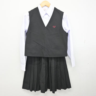【中古】高知県 高知工業高等学校 女子制服 4点 (ブレザー・ベスト・シャツ・スカート) sf097953