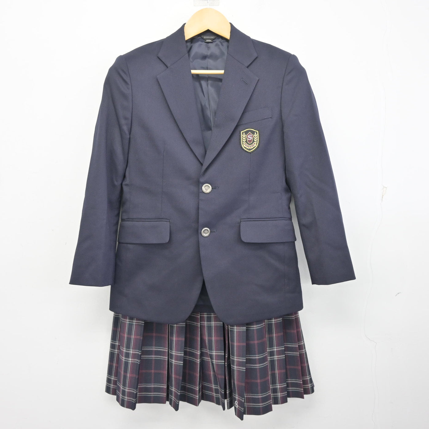 【中古】神奈川県 清新中学校 女子制服 2点 (ブレザー・スカート) sf097957