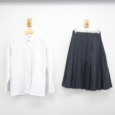 【中古】京都府 洛北高等学校 女子制服 4点 (ニット・シャツ・スカート) sf097967