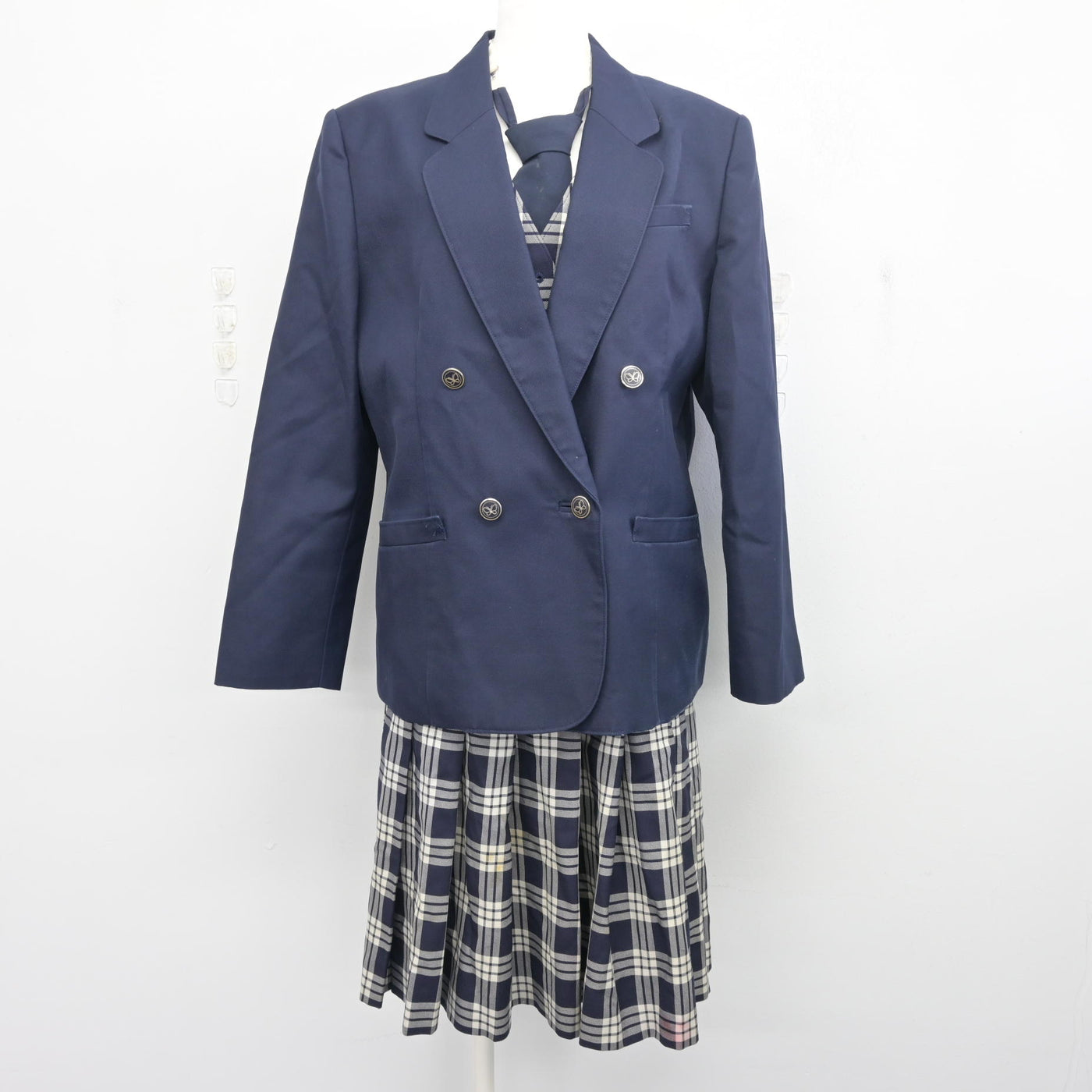 【中古】宮城県 聖和学園高等学校 女子制服 4点 (ブレザー・ベスト・スカート) sf097971