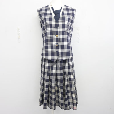 【中古】宮城県 聖和学園高等学校 女子制服 4点 (ブレザー・ベスト・スカート) sf097971