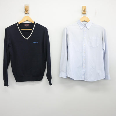 【中古】大阪府 水都国際高等学校 女子制服 2点 (ニット・シャツ) sf097978