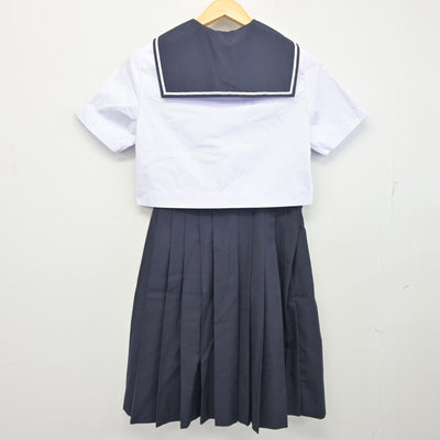 【中古】福岡県 福岡教育大学附属福岡中学校 女子制服 4点 (セーラー服・スカート) sf097989