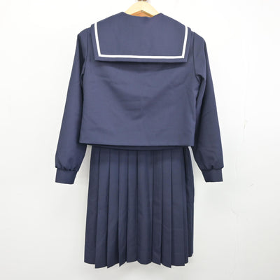 【中古】福岡県 福岡教育大学附属福岡中学校 女子制服 3点 (セーラー服・ジャンパースカート) sf097990