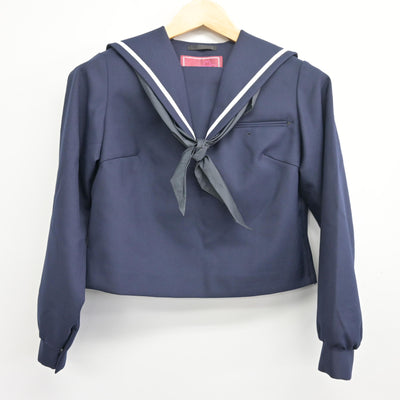 【中古】福岡県 福岡教育大学附属福岡中学校 女子制服 3点 (セーラー服・ジャンパースカート) sf097990