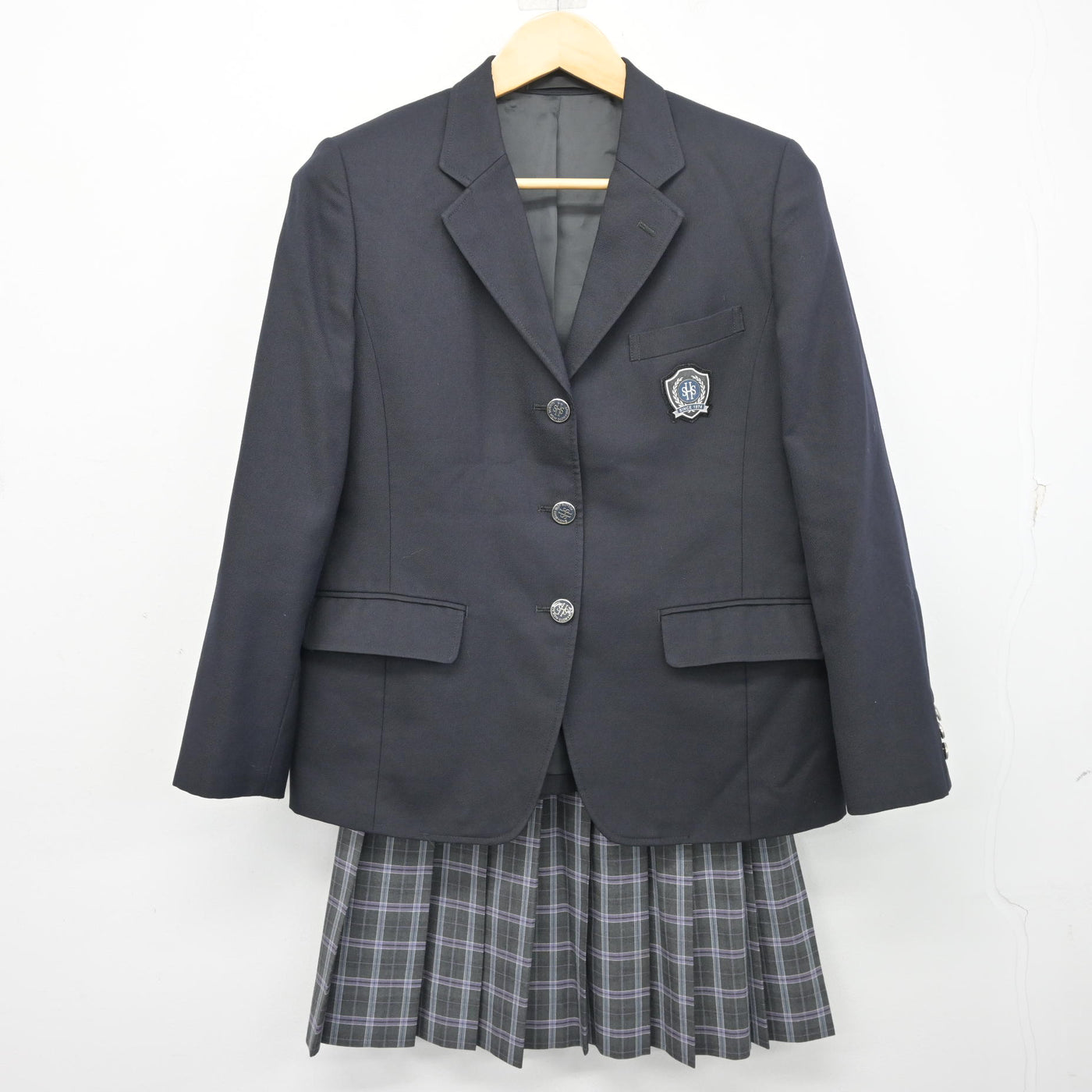 【中古】大阪府 島本高等学校 女子制服 2点 (ブレザー・スカート) sf097993