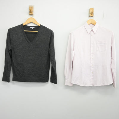 【中古】埼玉県 秋草学園高等学校 女子制服 2点 (ニット・ブラウス) sf098003