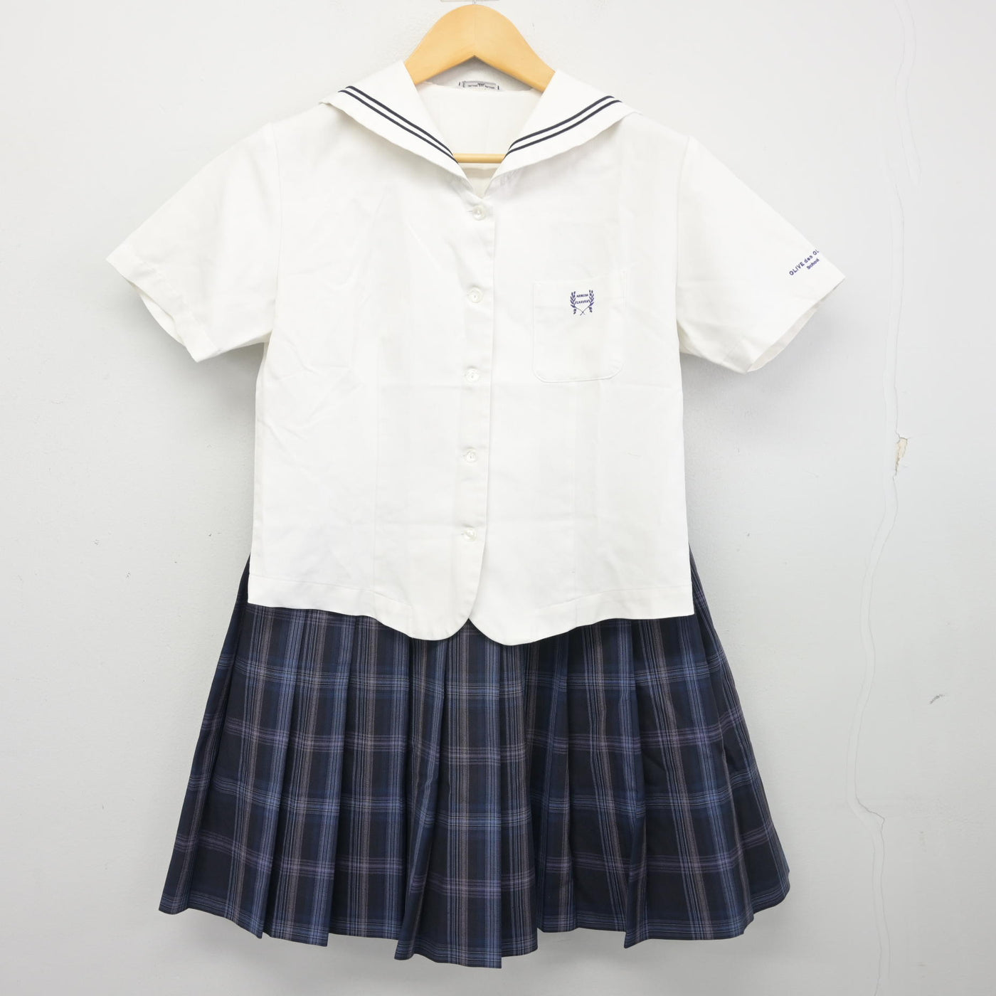 【中古】埼玉県 秋草学園高等学校 女子制服 3点 (ブラウス・スカート) sf098008