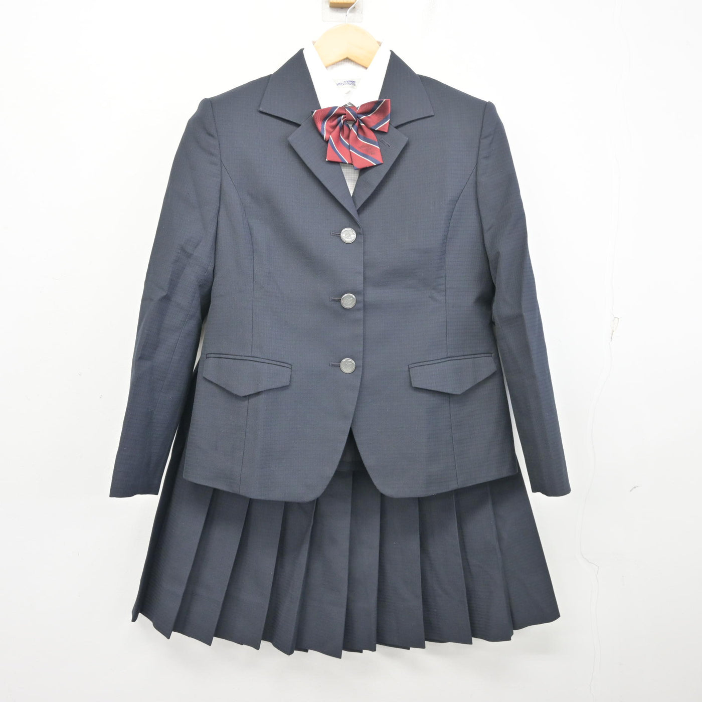 【中古】福岡県 福岡大学附属大濠高等学校 女子制服 4点 (ブレザー・シャツ・スカート) sf098038