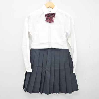 【中古】福岡県 福岡大学附属大濠高等学校 女子制服 4点 (ブレザー・シャツ・スカート) sf098038