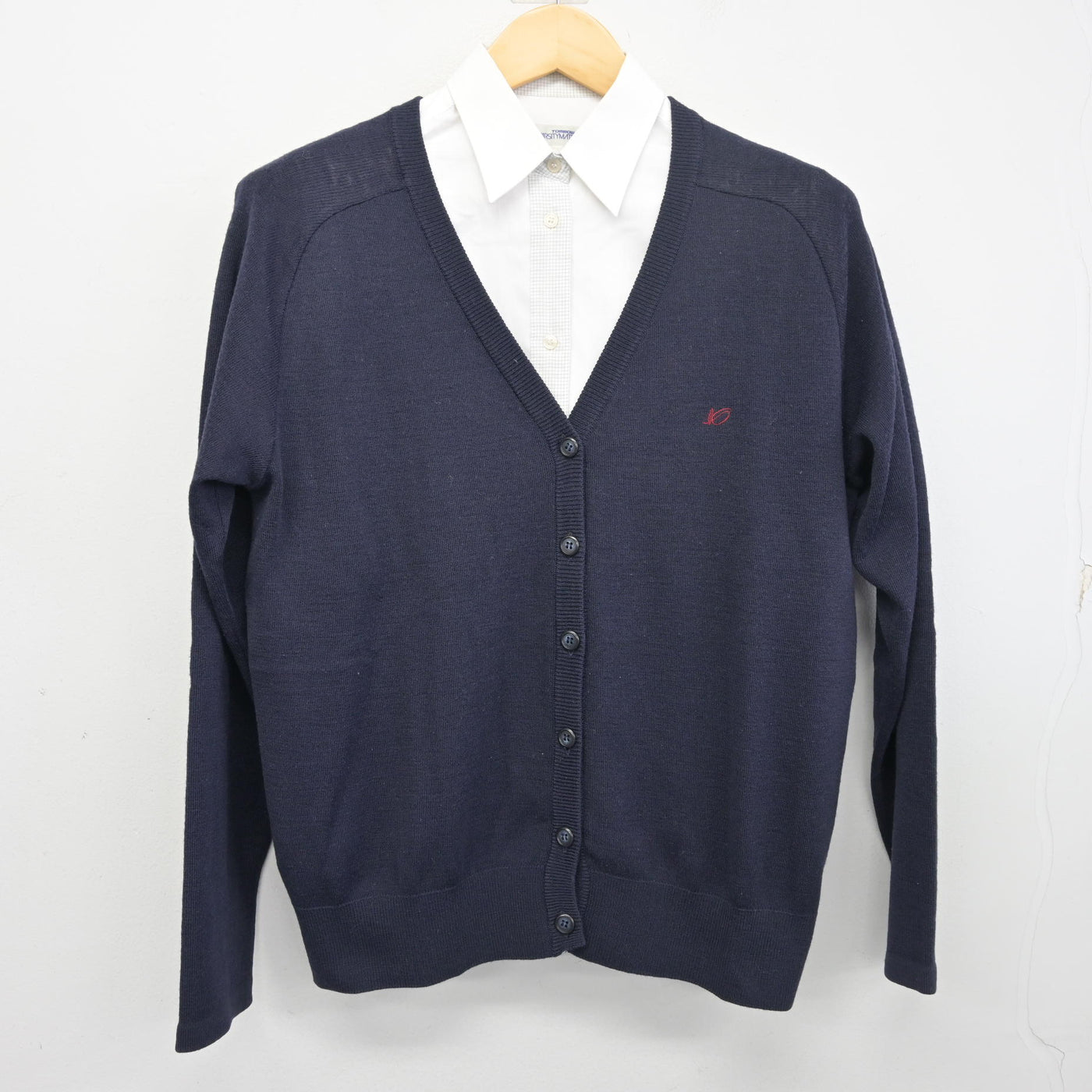 【中古】福岡県 福岡大学附属大濠高等学校 女子制服 2点 (ニット・シャツ) sf098042