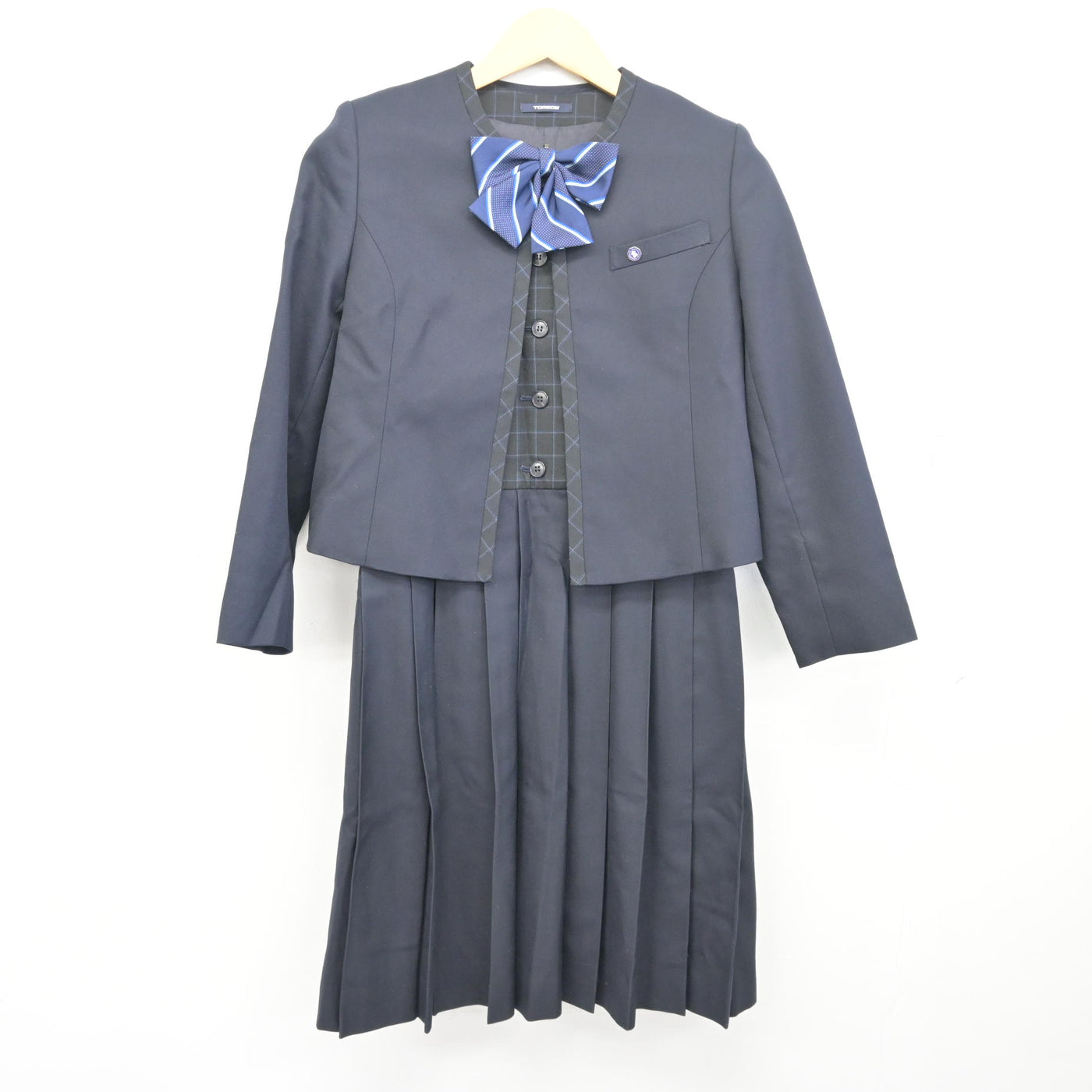【中古】佐賀県 佐賀女子短期大学付属佐賀女子高等学校 女子制服 4点 (ブレザー・ジャンパースカート) sf098045