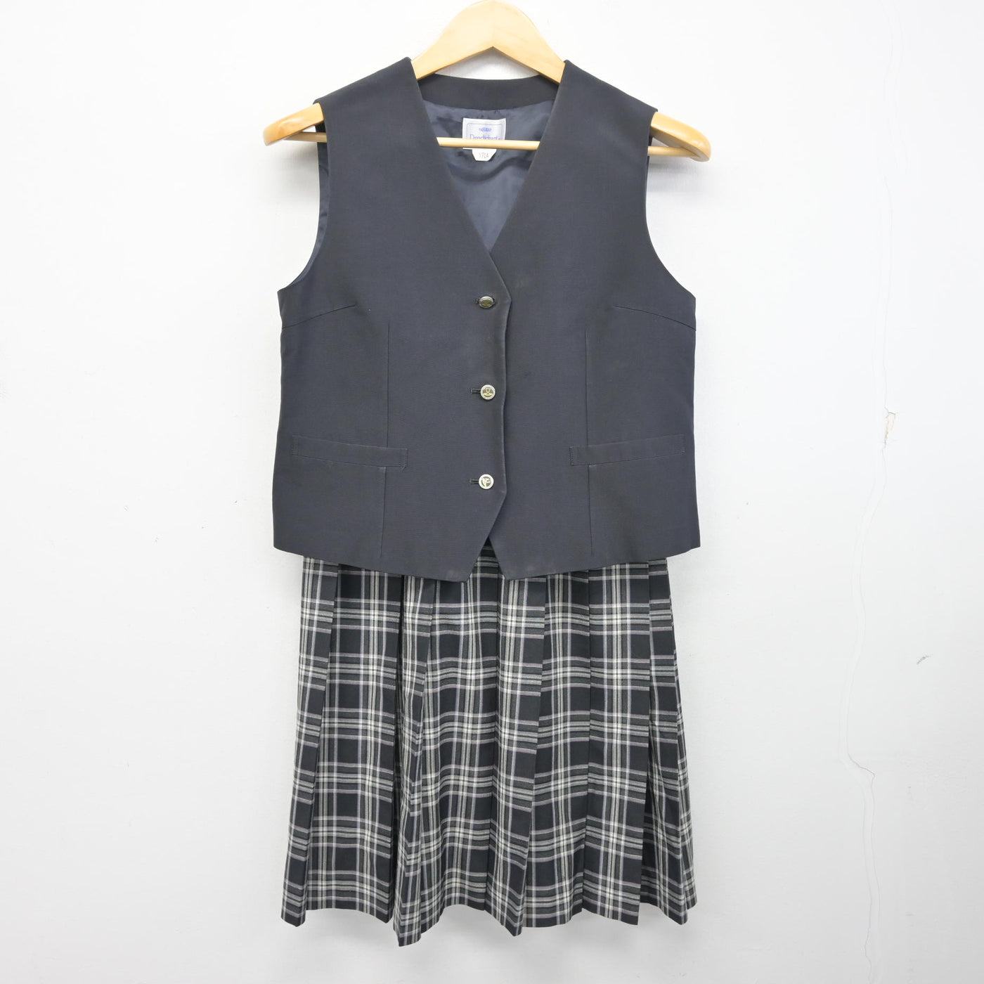 【中古】埼玉県 滑川総合高等学校 女子制服 3点 (ブレザー・ベスト・スカート) sf098050