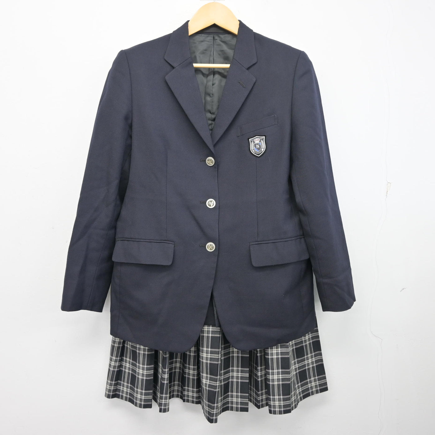 【中古】埼玉県 滑川総合高等学校 女子制服 3点 (ブレザー・ベスト・スカート) sf098051