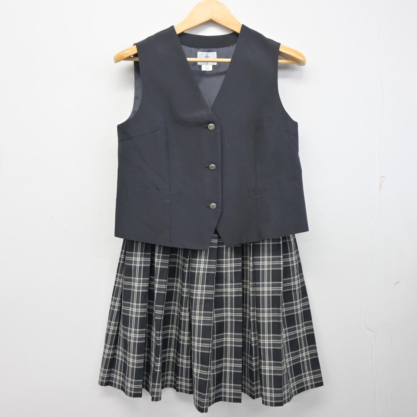 【中古】埼玉県 滑川総合高等学校 女子制服 3点 (ブレザー・ベスト・スカート) sf098051