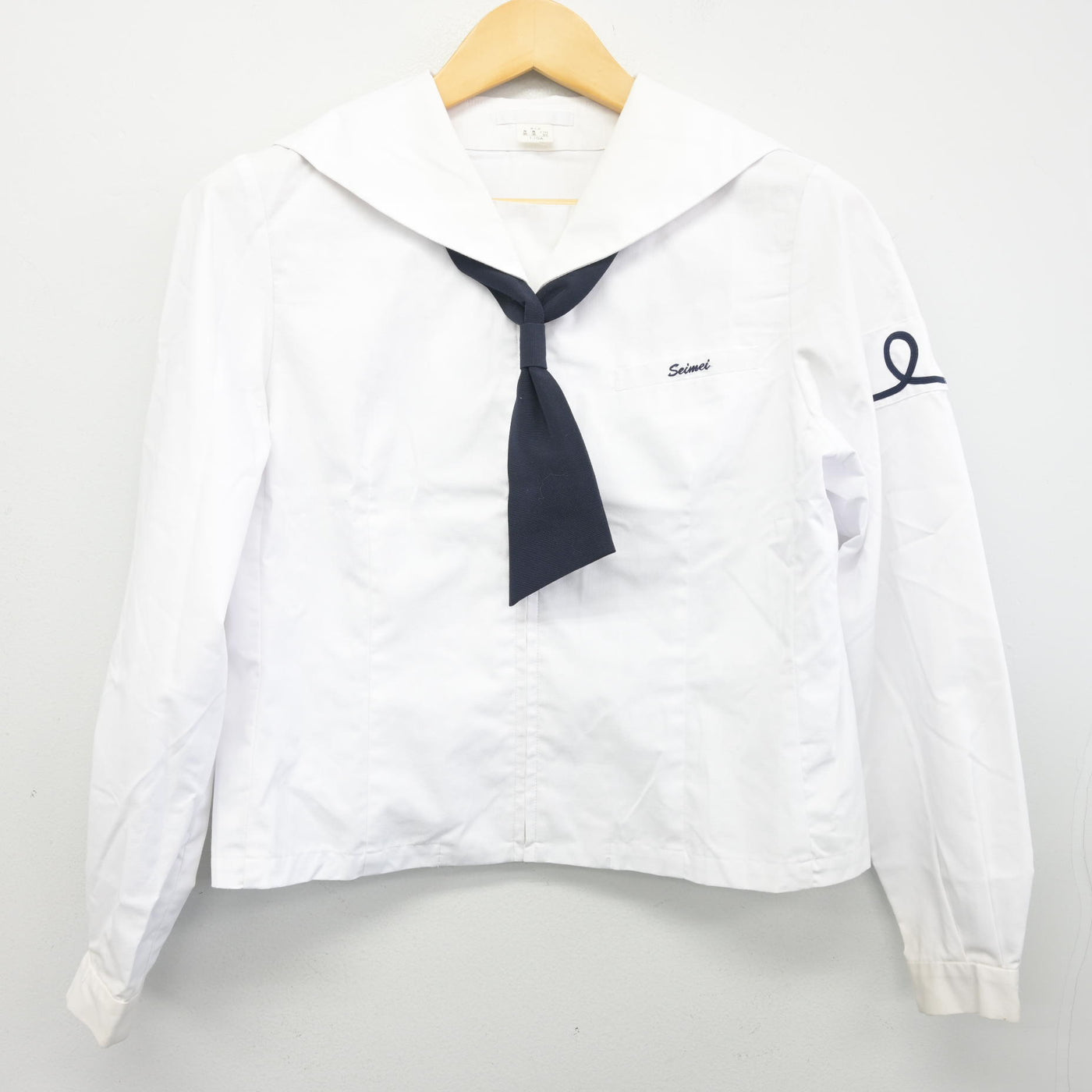 【中古】群馬県 伊勢崎清明高等学校 女子制服 3点 (セーラー服・スカート) sf098053