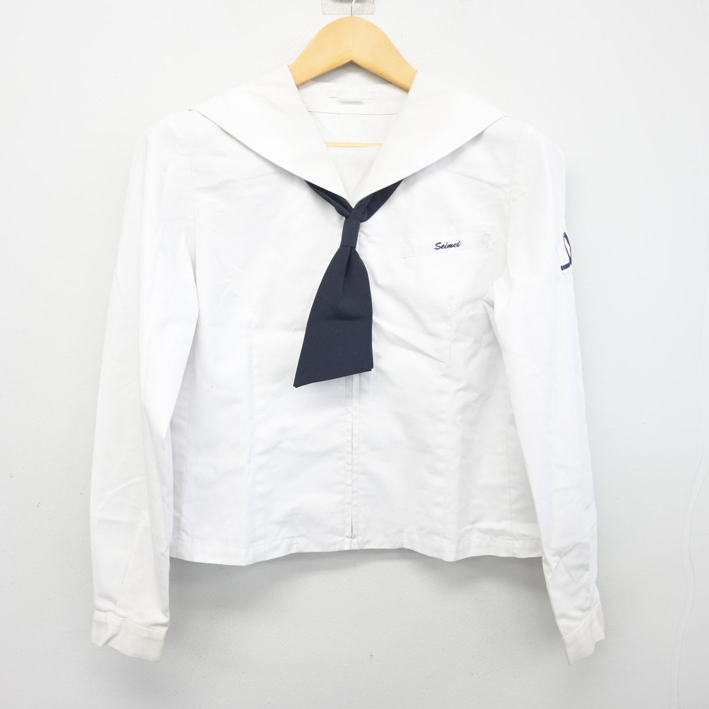 【中古】群馬県 伊勢崎清明高等学校 女子制服 3点 (セーラー服・ニット) sf098054