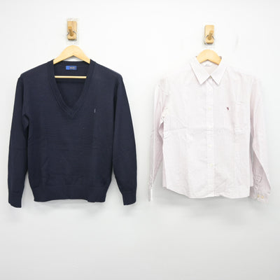 【中古】神奈川県 横浜清風高等学校 女子制服 2点 (ニット・シャツ) sf098058