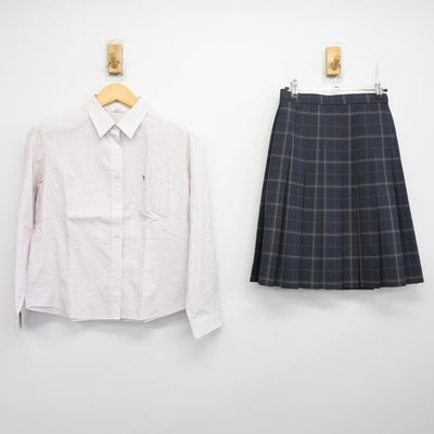 【中古】神奈川県 横浜清風高等学校 女子制服 2点 (シャツ・スカート) sf098059