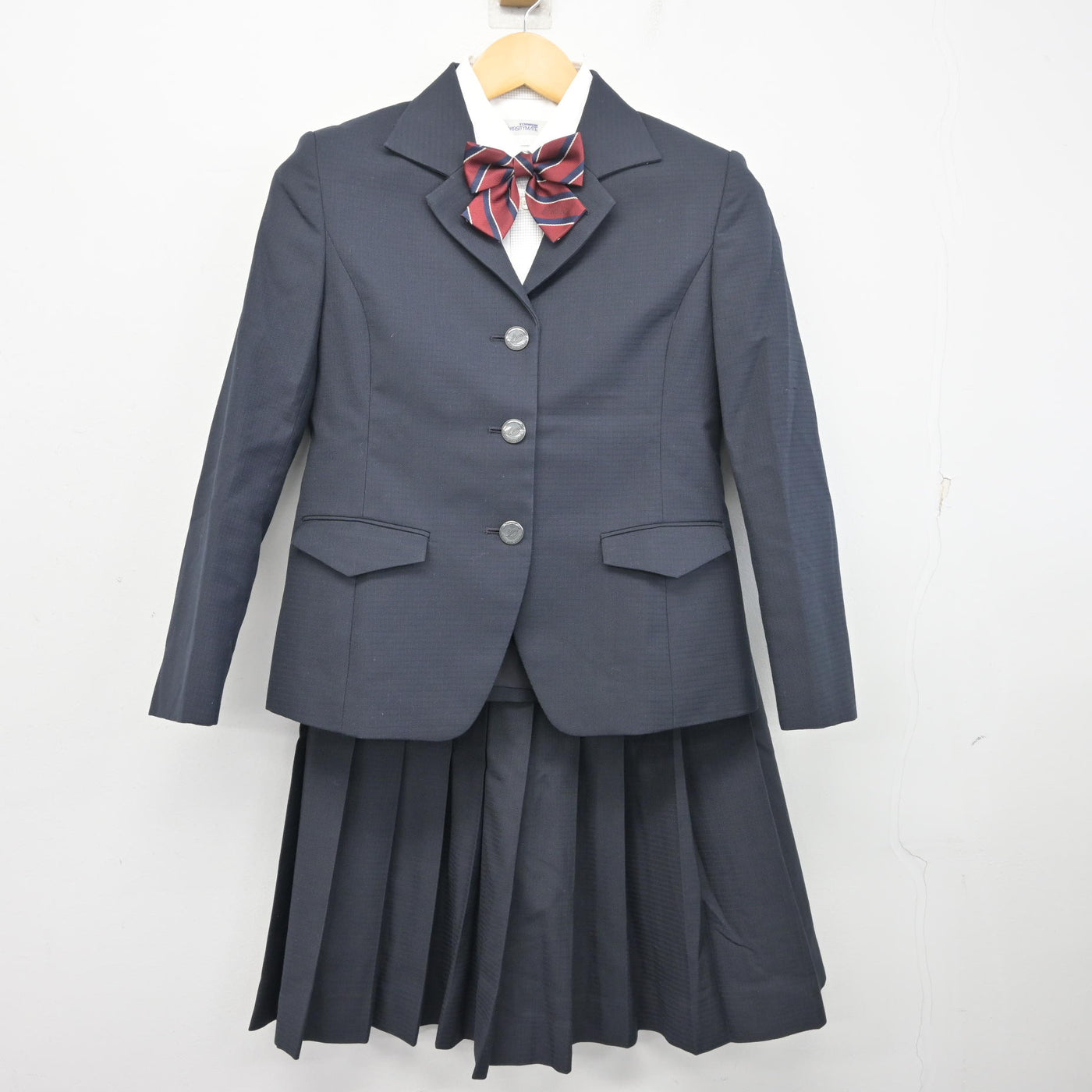 【中古】福岡県 福岡大学附属大濠中学校・高等学校 女子制服 5点 (ブレザー・シャツ・スカート) sf098075