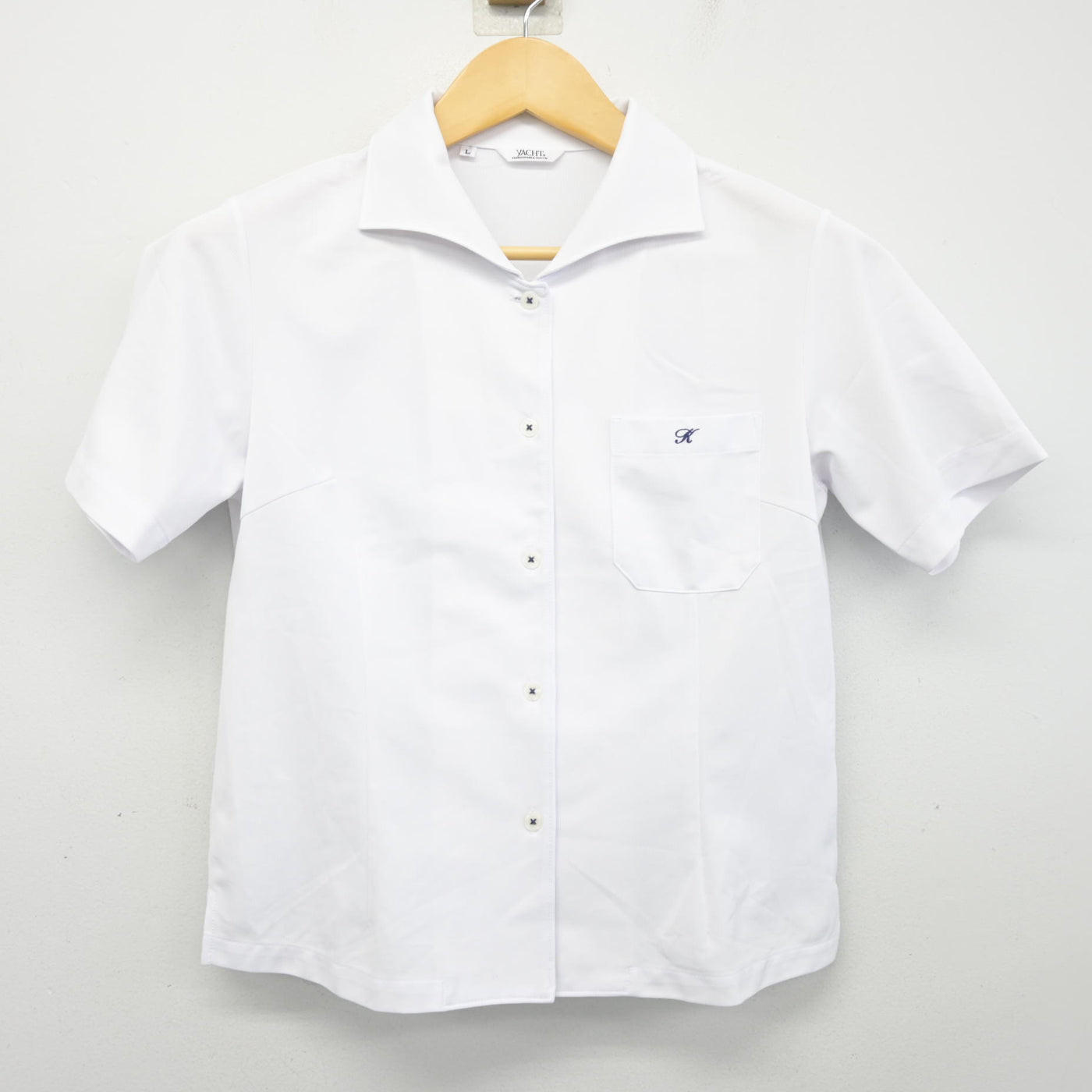【中古】福岡県 古賀竟成館高等学校 女子制服 2点 (ニットベスト・シャツ) sf098081