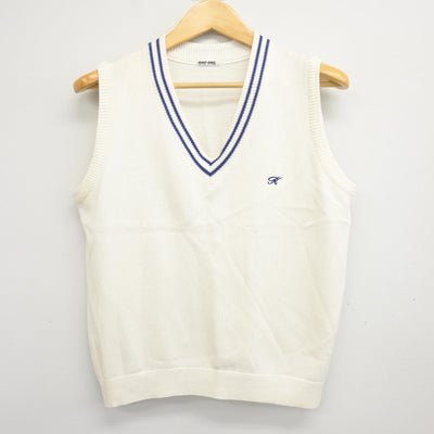 【中古】福岡県 古賀竟成館高等学校 女子制服 2点 (ニットベスト・シャツ) sf098082
