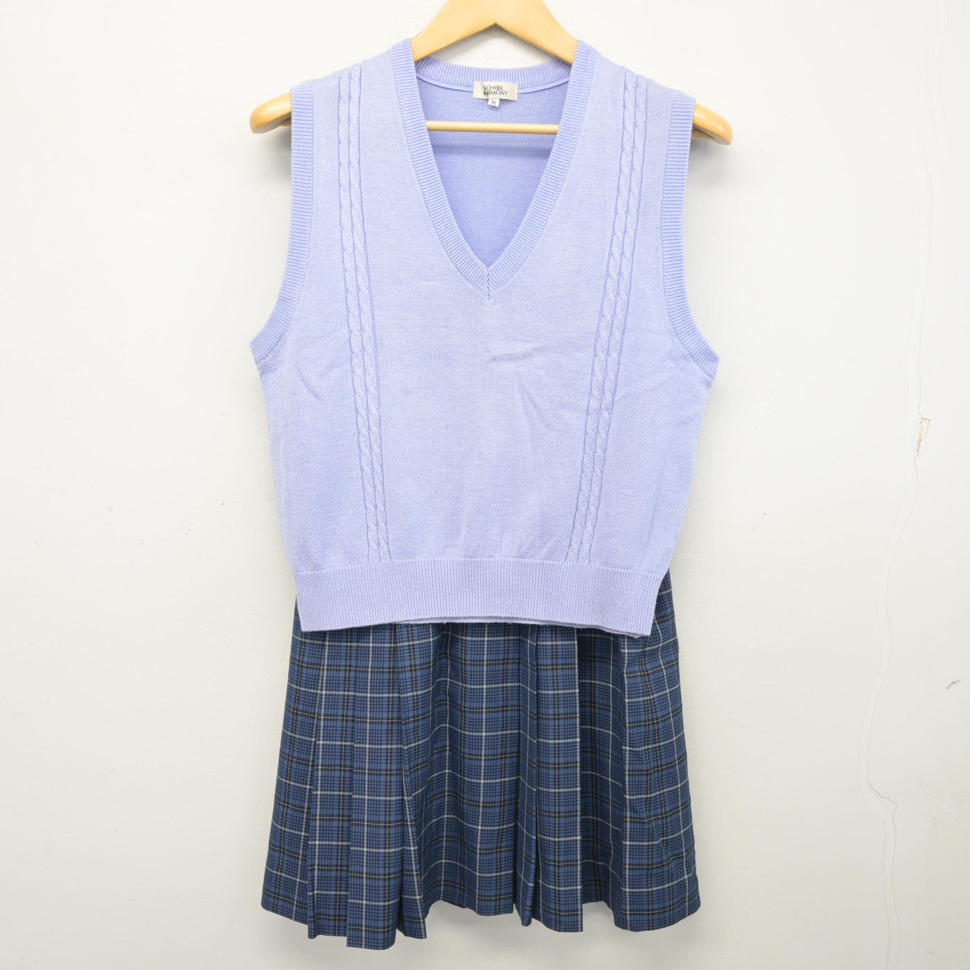 【中古】神奈川県 山内中学校 女子制服 2点 (ニットベスト・スカート) sf098093