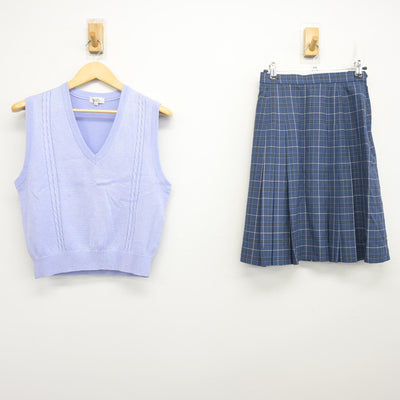 【中古】神奈川県 山内中学校 女子制服 2点 (ニットベスト・スカート) sf098093