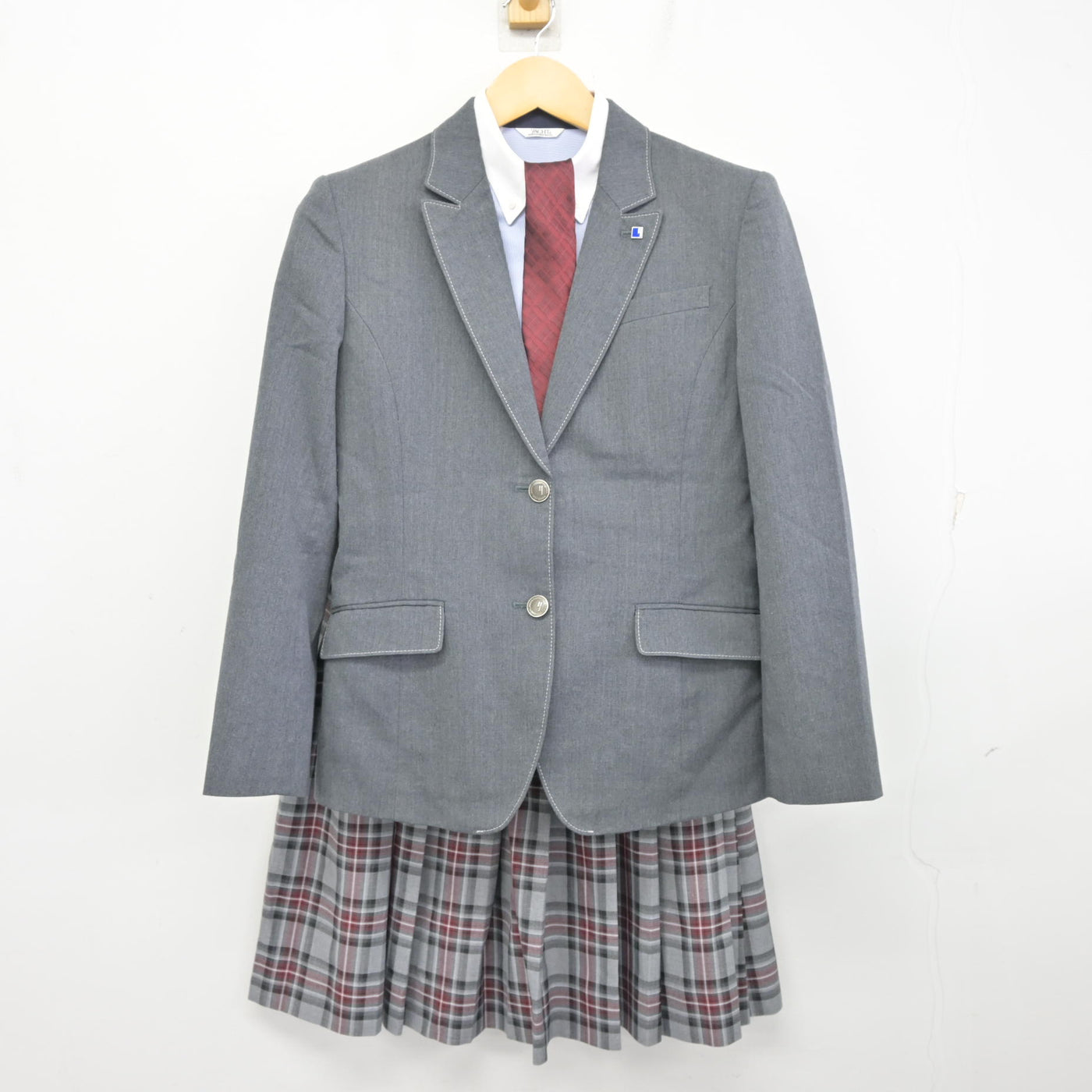 【中古】大阪府 大阪夕陽丘学園高等学校 女子制服 5点 (ブレザー・シャツ・スカート) sf098096