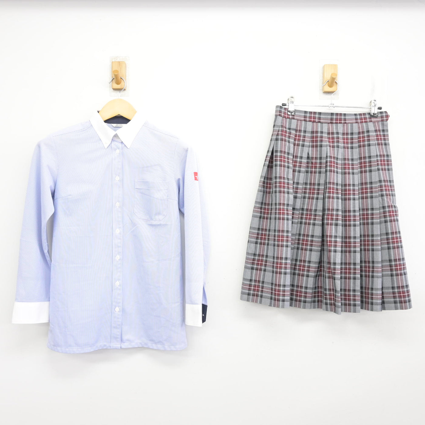 【中古】大阪府 大阪夕陽丘学園高等学校 女子制服 5点 (ブレザー・シャツ・スカート) sf098096