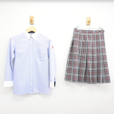 【中古】大阪府 大阪夕陽丘学園高等学校 女子制服 5点 (ブレザー・シャツ・スカート) sf098096
