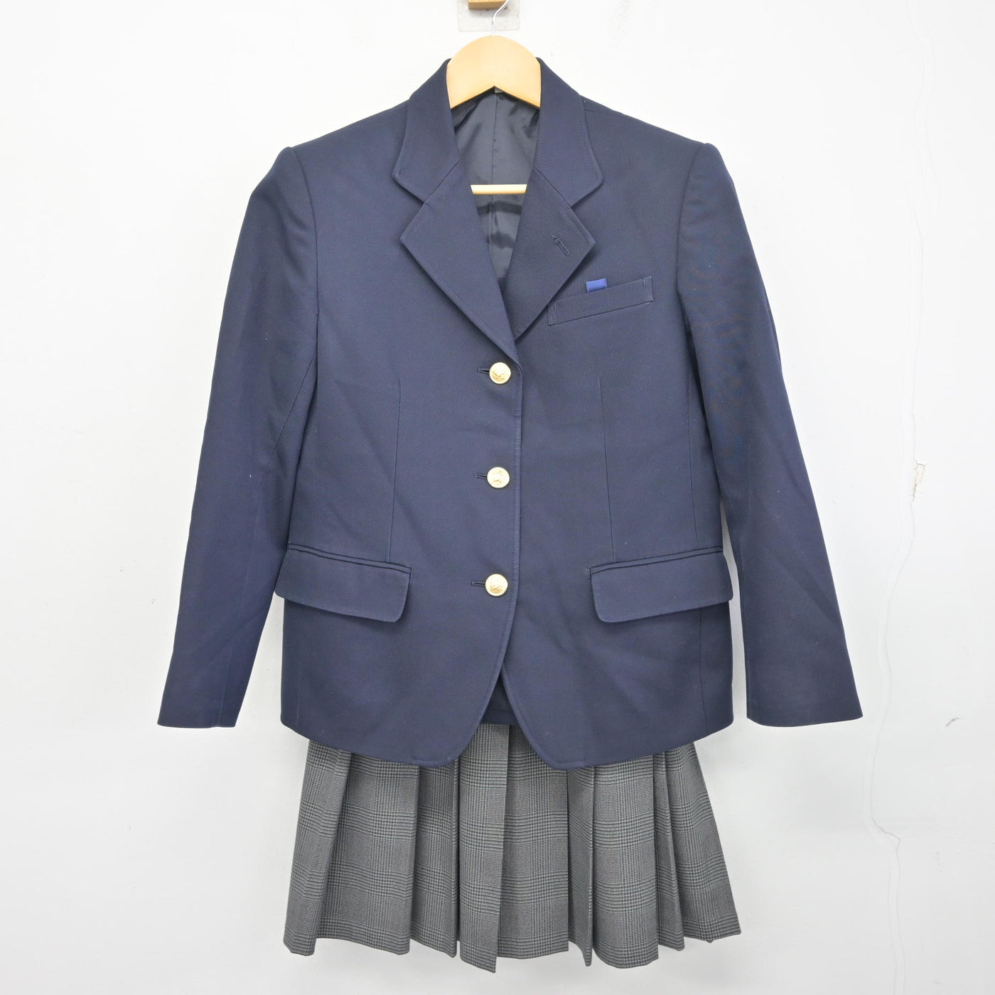 【中古】岡山県 竜操中学校 女子制服 3点 (ブレザー・スカート・スカート) sf098129