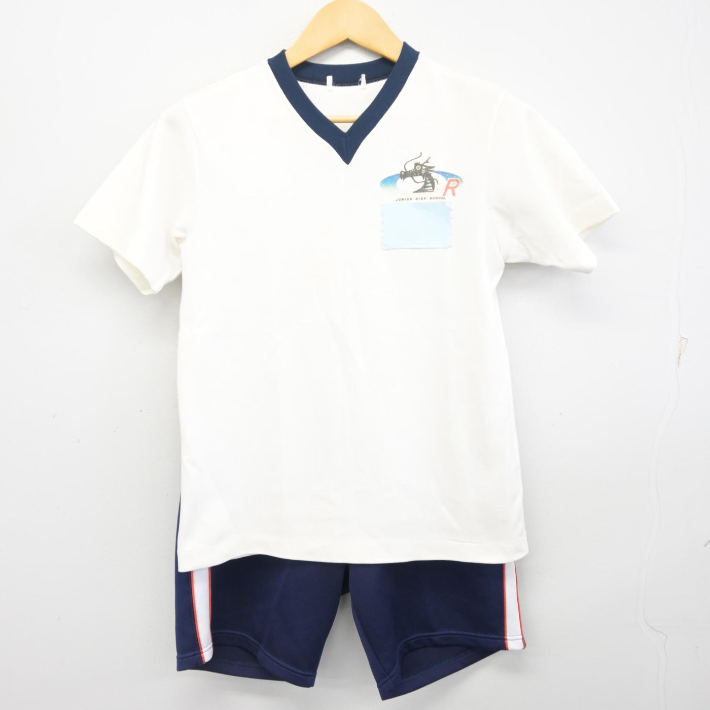 【中古】岡山県 竜操中学校 女子制服 2点 (体操服 上・体操服 下) sf098130