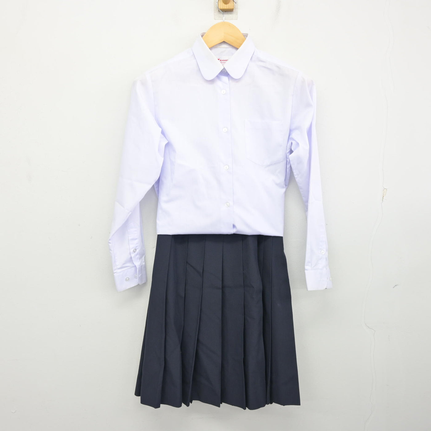 【中古】宮城県 石巻市立住吉中学校 女子制服 2点 (ブラウス・スカート) sf098163