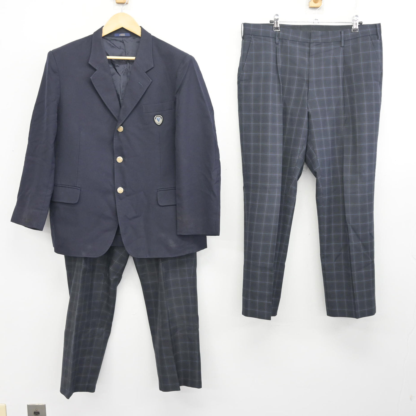 【中古】静岡県 城南静岡高等学校・中学校 男子制服 3点 (ブレザー・ズボン・ズボン) sf098174