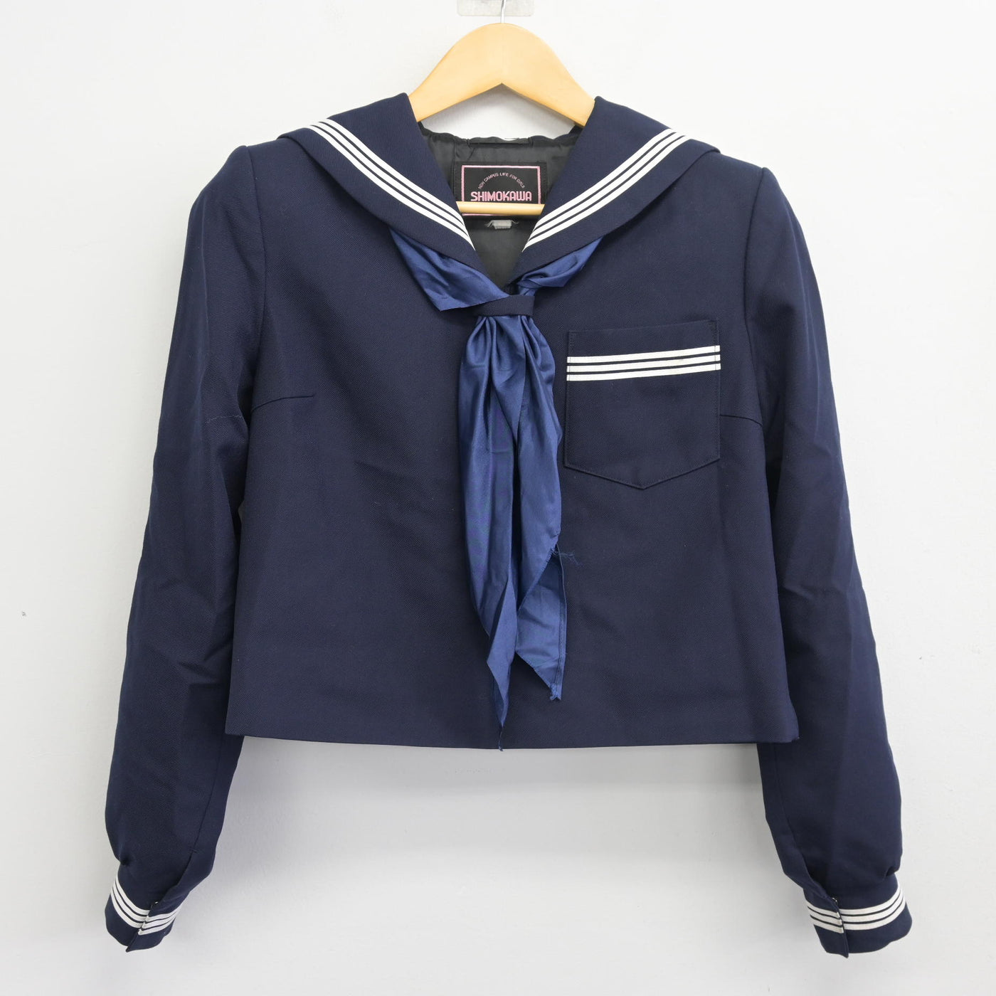 【中古】兵庫県 平岡中学校 女子制服 4点 (セーラー服・スカート) sf098178