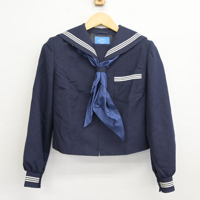 【中古】兵庫県 平岡中学校 女子制服 4点 (セーラー服・スカート) sf098179
